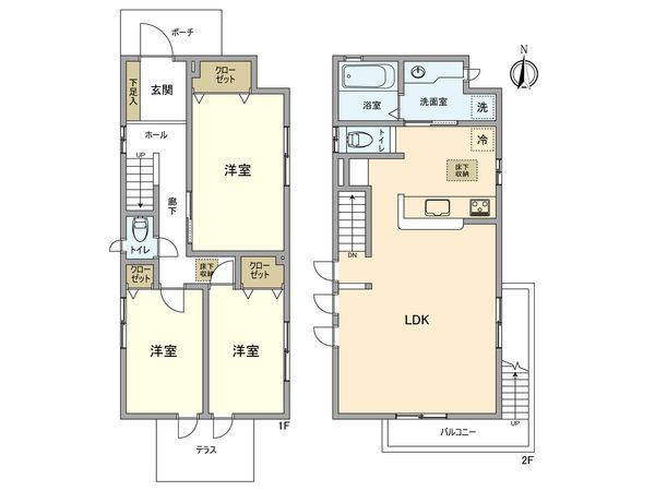 立川市幸町2丁目 戸建 間取図(平面図) 立川市幸町2丁目 戸建 間取図(平面図)