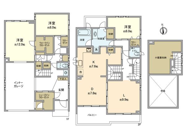 立川市柴崎町4丁目 戸建 間取図(平面図) 立川市柴崎町4丁目 戸建 間取図(平面図)