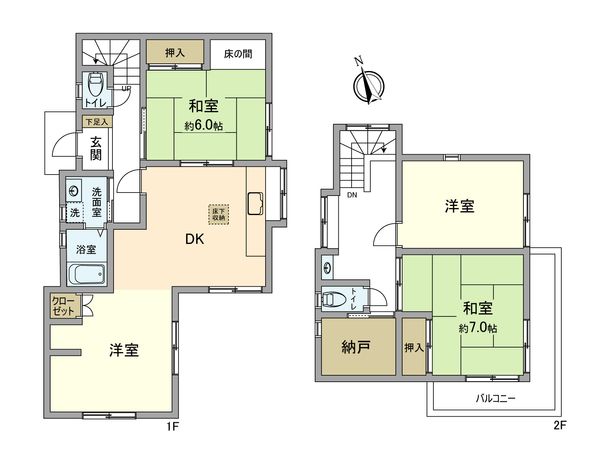 立川市上砂町2丁目 戸建 間取図(平面図) 立川市上砂町2丁目 戸建 間取図(平面図)