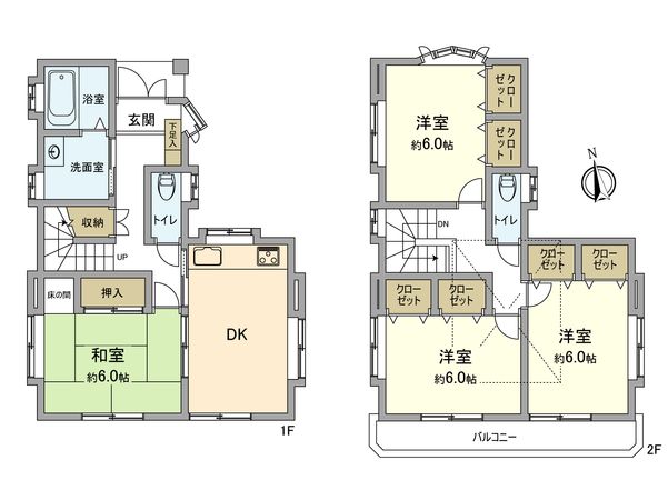 武蔵村山市三ツ木2丁目 戸建 間取図(平面図) 武蔵村山市三ツ木2丁目 戸建 間取図(平面図)