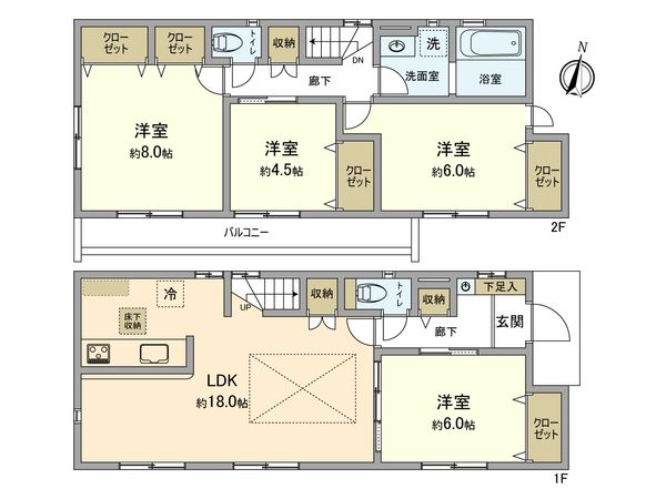 立川市幸町3丁目 新築戸建 間取図(平面図)
