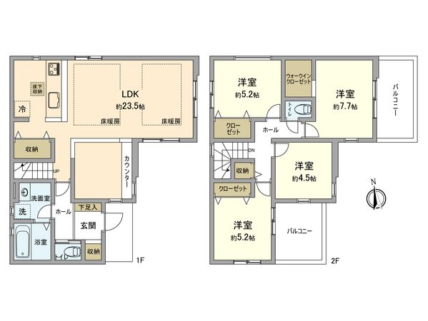 立川市幸町6丁目 戸建 間取図(平面図) 立川市幸町6丁目 戸建 間取図(平面図)