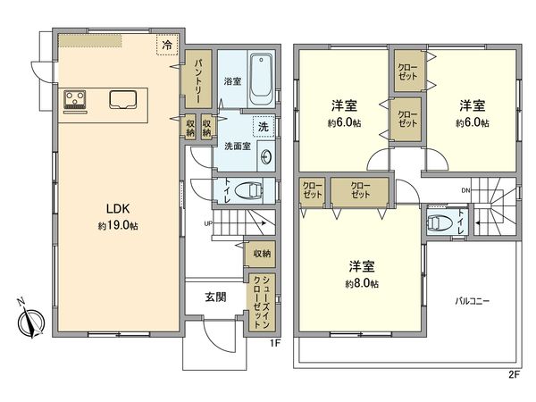武蔵村山市三ツ藤3丁目 戸建 間取図(平面図) 武蔵村山市三ツ藤3丁目 戸建 間取図(平面図)