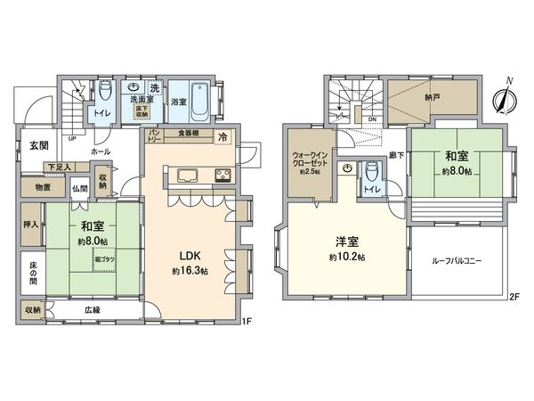 東大和市立野1丁目 戸建 間取図(平面図)