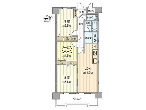 モナーク立川 間取図(平面図) モナーク立川 間取図(平面図)