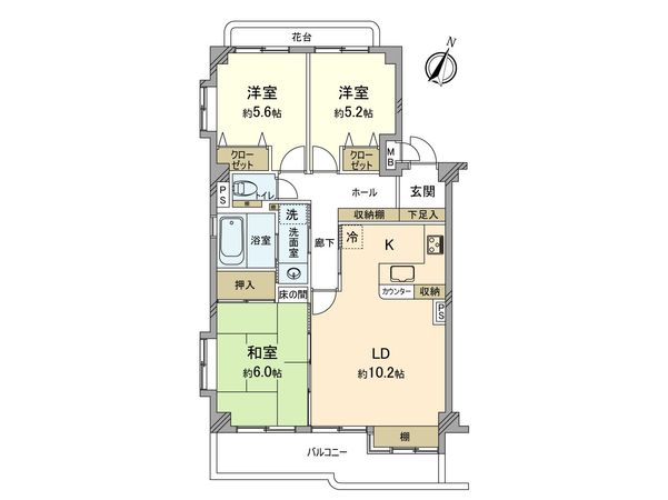 リフィーネめじろ台 間取図(平面図) リフィーネめじろ台 間取図(平面図)