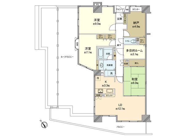 セルテシティオ立川 間取図(平面図) セルテシティオ立川 間取図(平面図)