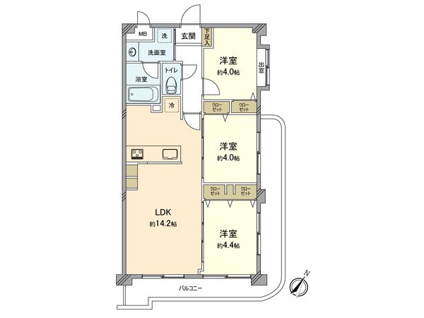 レヂオンス立川栄町 間取図(平面図) レヂオンス立川栄町 間取図(平面図)