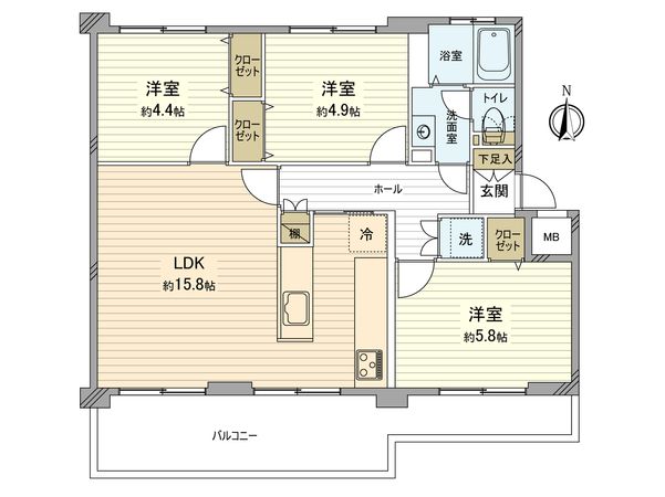 西けやき台団地 5号棟 間取図(平面図) 西けやき台団地 5号棟 間取図(平面図)