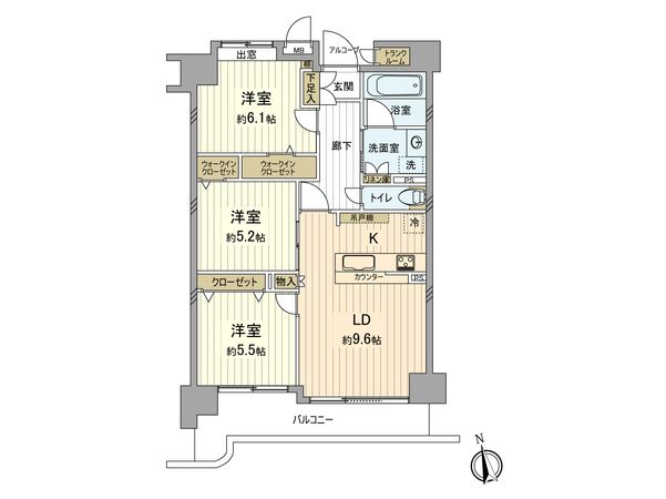 エストヴォーレ上北台 間取図(平面図)