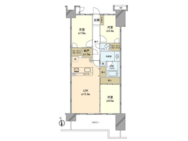 ニューロシティ E棟 間取図(平面図) 間取図(平面図)