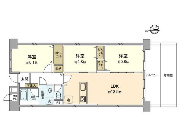 東大和グリーンタウン 3号棟 間取図(平面図) 東大和グリーンタウン 3号棟 間取図(平面図)