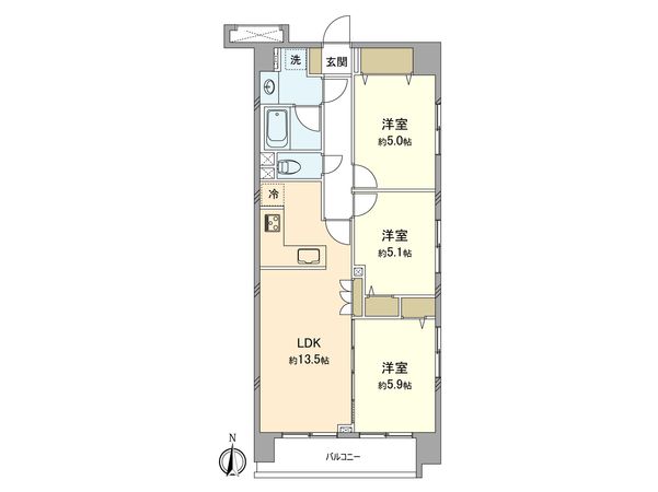 グランパーク立川 間取図(平面図) グランパーク立川 間取図(平面図)