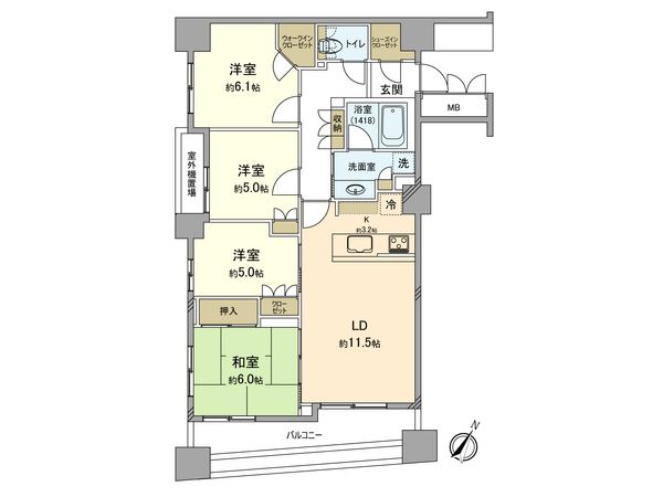 D’グラフォート越谷タワー 間取図(平面図)