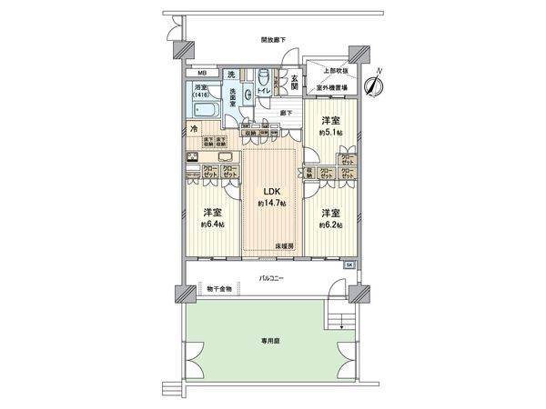 ファーストヒル豊田 間取図(平面図) 間取図(平面図)
