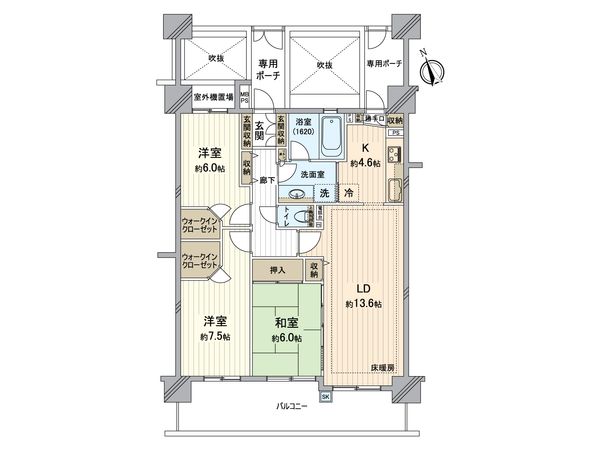 ライオンズステージ西立川フォレストアヴェニュー 間取図(平面図)