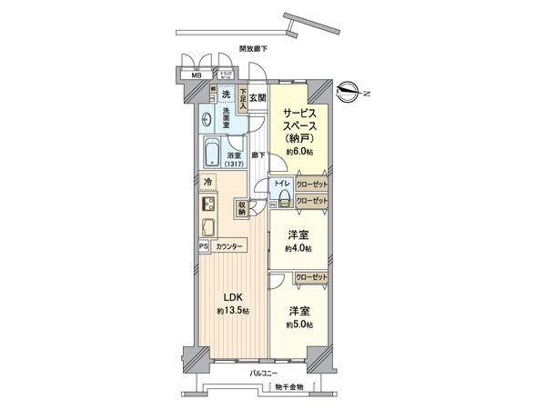 ベルシャトゥ立川 間取図(平面図)