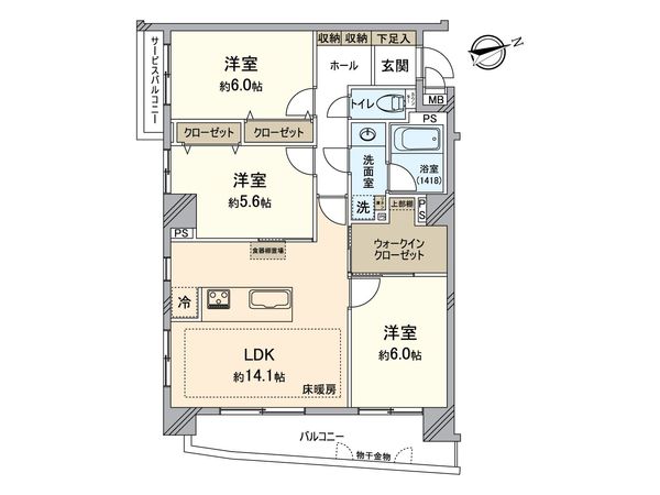 ロワール東中神 間取図(平面図)