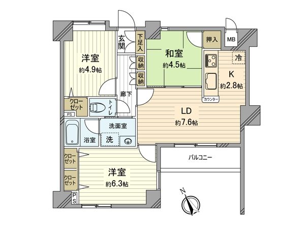 キャッスルマンション西国立 間取図(平面図) キャッスルマンション西国立 間取図(平面図)