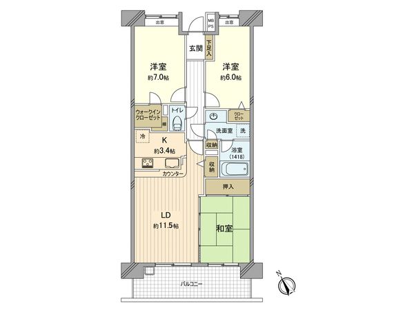 ライオンズヴィラッジオ5000 VillAⅡ 間取図(平面図)