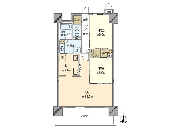 ポレスター昭和記念公園 間取図(平面図)