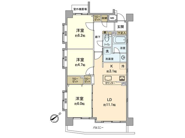 ヴェラハイツ立川 間取図(平面図) ヴェラハイツ立川 間取図(平面図)