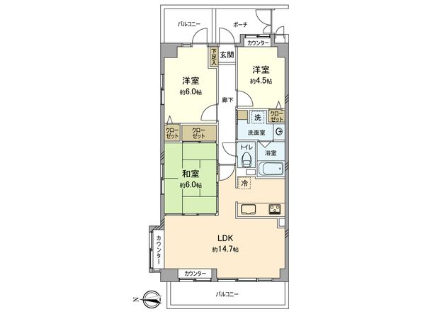 ダイアパレス立川幸町 間取図(平面図) ダイアパレス立川幸町 間取図(平面図)