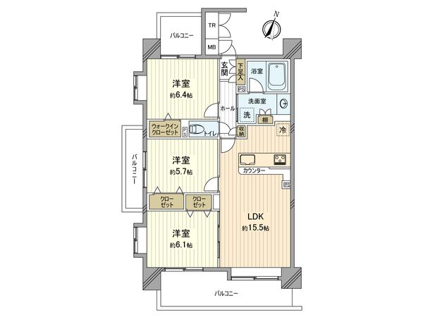 セントレー玉川上水 間取図(平面図) セントレー玉川上水 間取図(平面図)