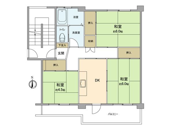 西けやき台団地 間取図(平面図) 西けやき台団地 間取図(平面図)