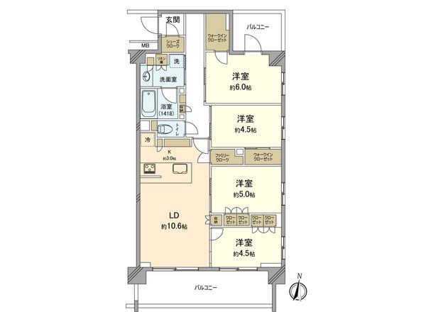 サンクレイドル日野Ⅱ 間取図(平面図) 間取図(平面図)