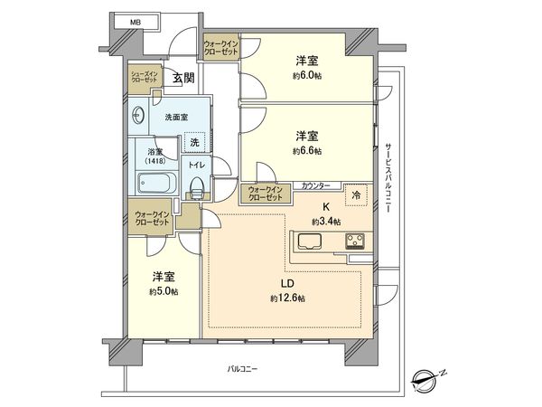 ヴィークコート立川 間取図(平面図)