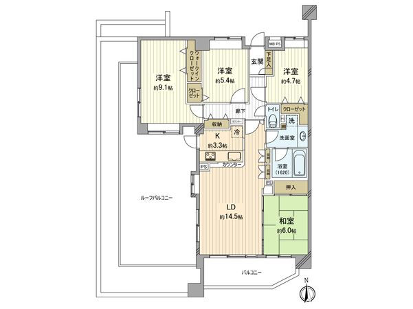 日神パレステージ立川第2 間取図(平面図) 日神パレステージ立川第2 間取図(平面図)