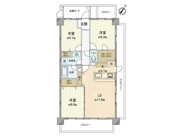 藤和シティホームズ武蔵砂川 間取図(平面図) 藤和シティホームズ武蔵砂川 間取図(平面図)