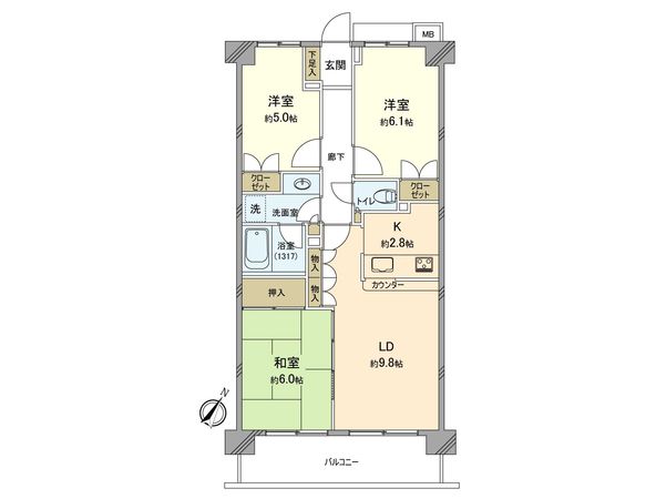 藤和シティホームズ武蔵砂川 間取図(平面図) 藤和シティホームズ武蔵砂川 間取図(平面図)