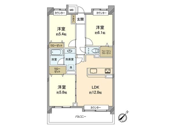 セントレー玉川上水 間取図(平面図) セントレー玉川上水 間取図(平面図)