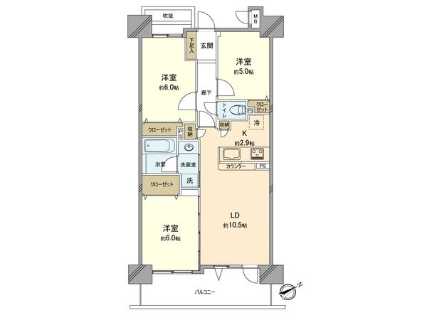 モアグランデ立川 間取図(平面図) モアグランデ立川 間取図(平面図)