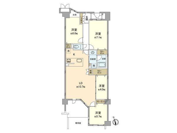 ハイホーム立川錦町 間取図(平面図)