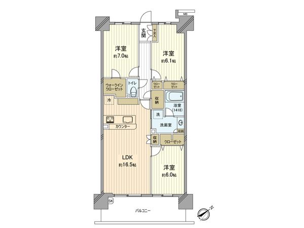 東京ユニオンガーデン ビューコート 間取図(平面図) 東京ユニオンガーデン ビューコート 間取図(平面図)