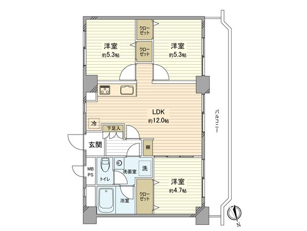 タカギ第2青梅橋マンション 間取図(平面図) 間取図(平面図)