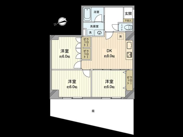 サンモール立川 間取図(平面図) サンモール立川 間取図(平面図)