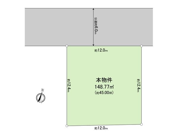 青梅市野上町3丁目 土地 区画図