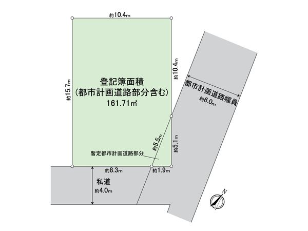 羽村市羽東1丁目 土地 区画図