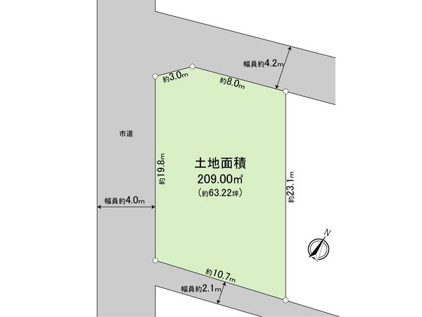 福生市大字熊川 土地 区画図