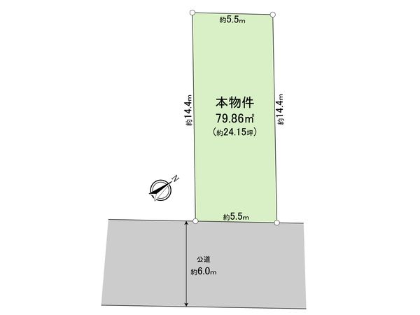青梅市河辺町6丁目 土地 区画図 区画図