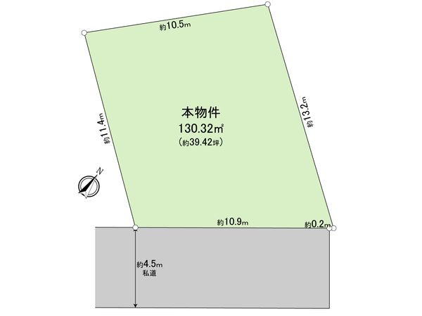 昭島市田中町1丁目 土地 区画図 昭島市田中町1丁目 土地 区画図