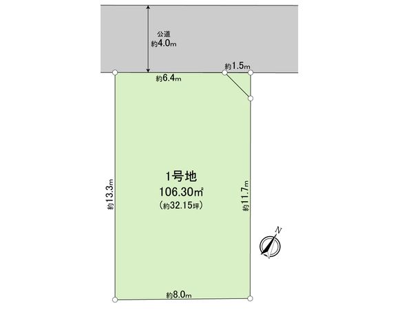 福生市大字熊川1期1区画 土地 区画図 区画図