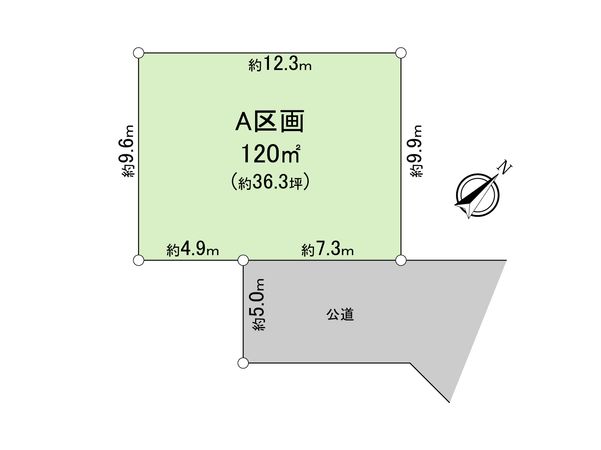 立川市西砂町2丁目土地 A区画 区画図 立川市西砂町2丁目土地 A区画 区画図