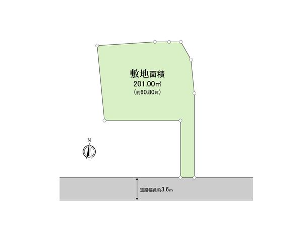 昭島市松原町5丁目 土地 区画図