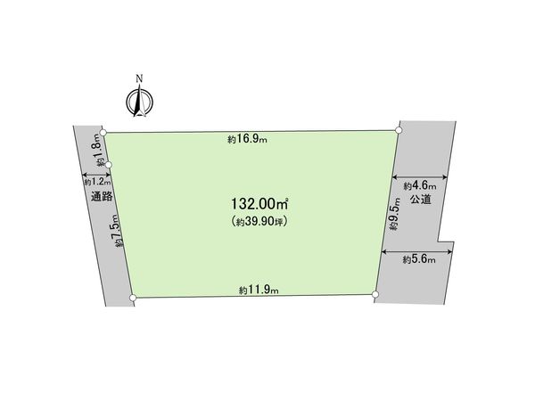 昭島市田中町1丁目 土地 区画図 昭島市田中町1丁目 土地 区画図