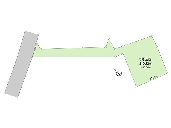 青梅市今井1丁目 土地 3号区画 区画図